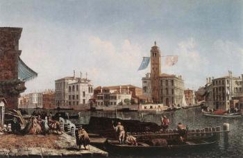 米歇爾 馬裡斯奇 The Grand Canal with the Fishmarket